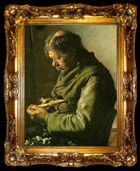framed  Anna Ancher lars gaihede snitter en pind, ta009-2